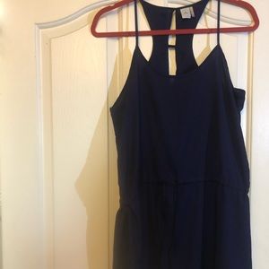 Navy swim cover up